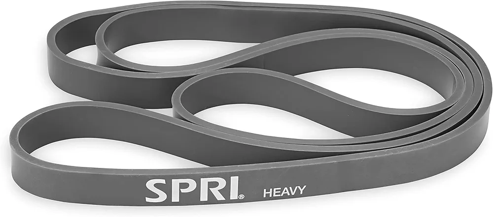 SPRI Superbands - Resistance Band for Assisted Pull-ups, Core Fitness, and Strength Training Resistance Exercises - Versatile Tool for Flexibility, Stamina, and Balance - 1", Grey