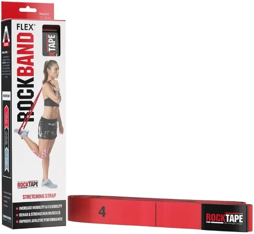 RockTape RockBand Flex Ultra-durable Resistance Bands with Handles and Loops