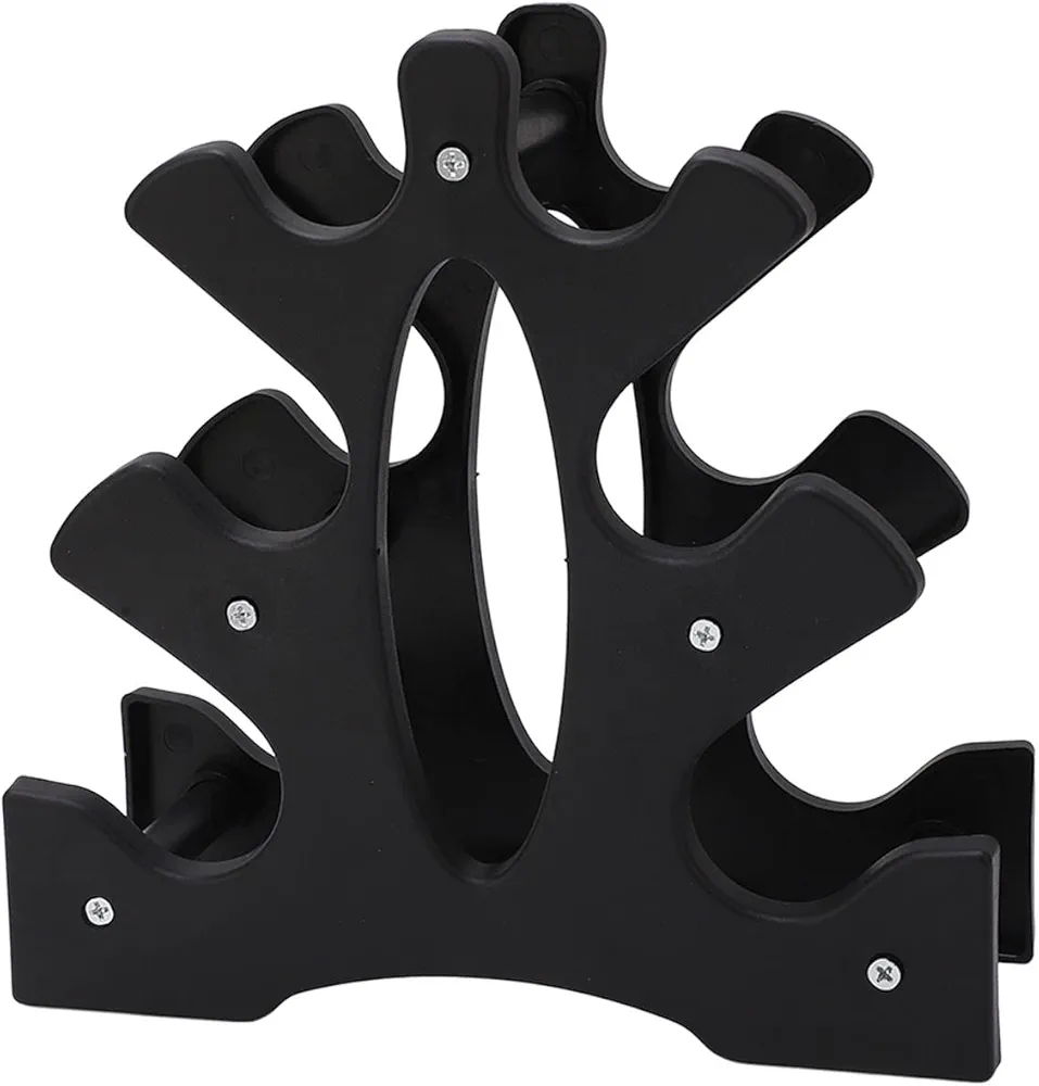 Easy Assembly 3 Tier Dumbbell Rack Set, High Stability Weight Stand for Home Use with Better Storage Features and 20kg Bearing Capacity