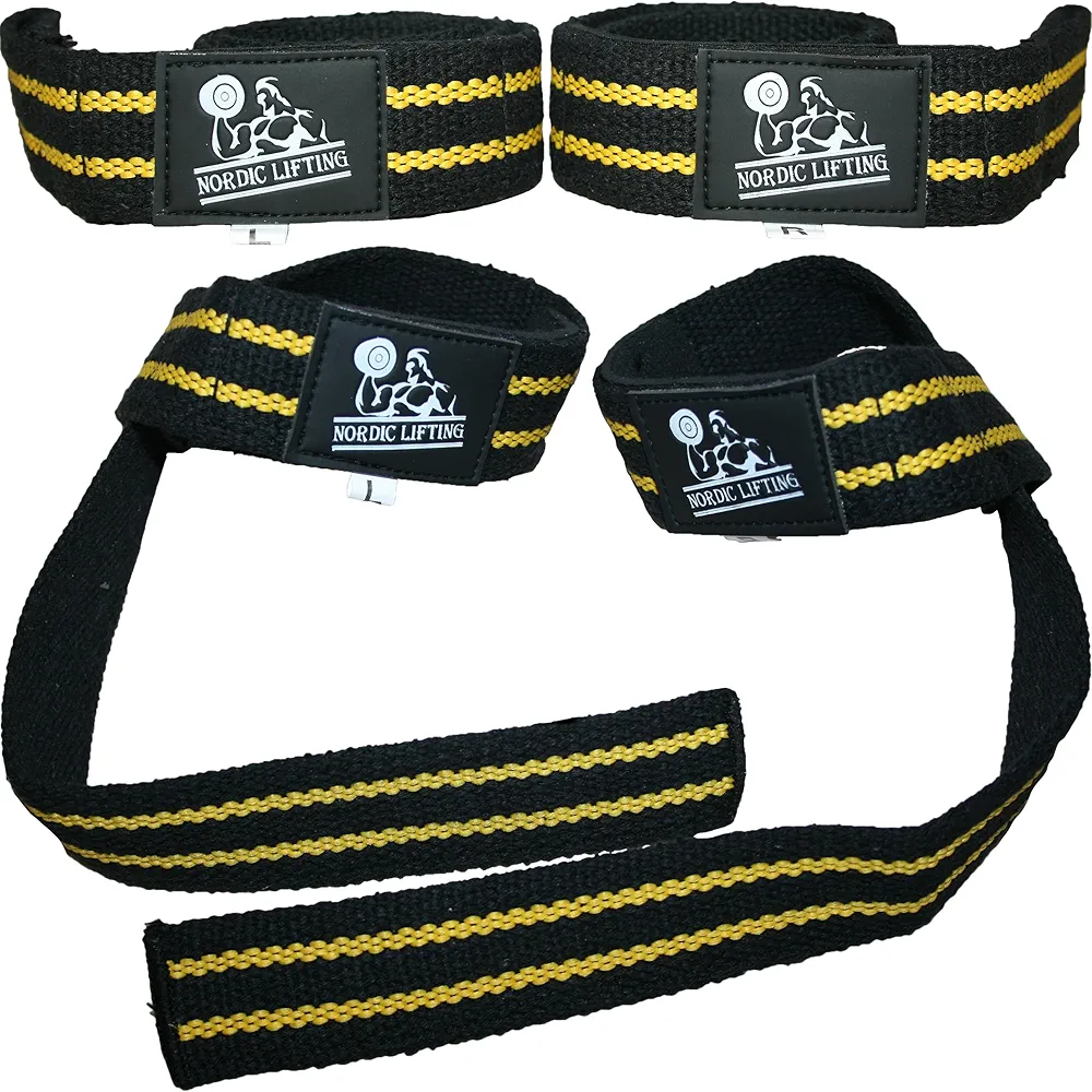Lifting Straps (2 Pairs/4 Straps) for Weightlifting/Cross Training/Workout/Gym/Powerlifting/Bodybuilding-Support For Women & Men - Premium Quality Equipment & Accessories -Avoid Injury