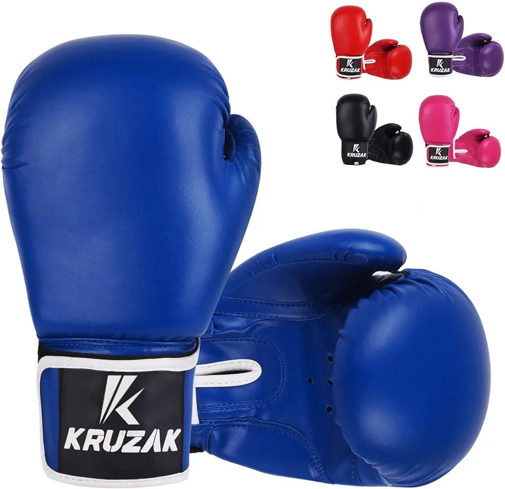 Kruzak Boxing Gloves for Men & Women, Sparring Gloves, Kickboxing Gloves, Muay Thai Gloves, Punch Bag Workout, Gloves for Boxing, MMA | 8, 10, 12, 14, 16 oz