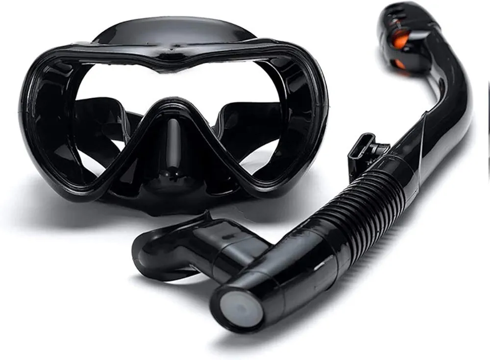 Diving Mask Large Frame Diving Goggles Full Breathing Anti-Fog Swimming Goggles Mask Full Face Snorkel Mask