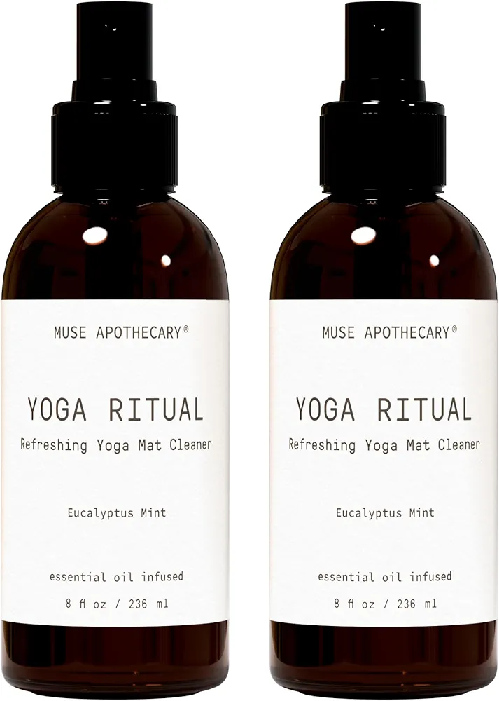 Muse Apothecary Yoga Ritual - Aromatic and Refreshing Yoga Mat Cleaner, 8 oz, Infused with Natural Essential Oils - Eucalyptus Mint, 2 Pack