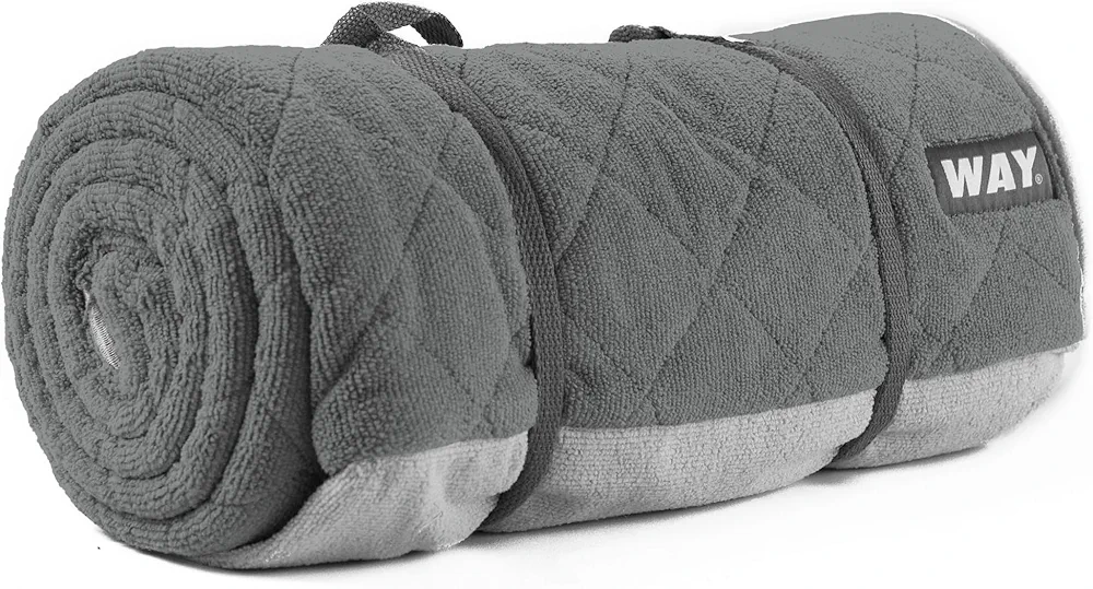 WAYmat Core Grey Yoga Mat and Towel Combo for Hot Yoga