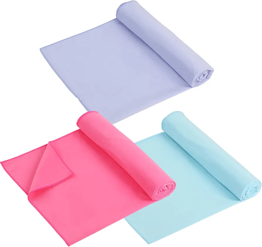 3 Pack 26"x73" Hot Yoga Towel Non-Slip Yoga Mat Towel Gym Towel Sweat Absorbent Microfiber Towel for Yoga Pilates Workout Women Men