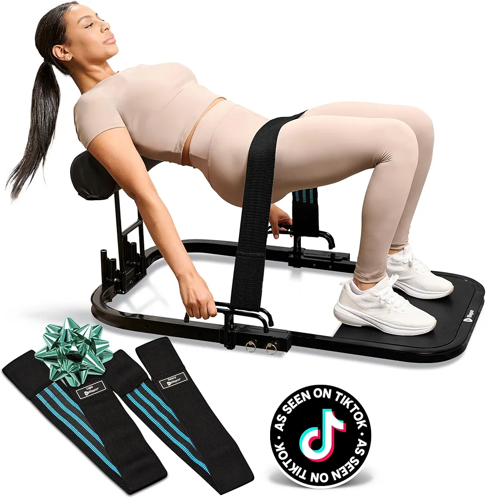 Lifepro GluteBlast Hip Thrust Machine - Premium Squat & Glute Machine Workout Equipment for at Home Gym with Resistance Bands - Multipurpose Glute Bench Targets Glutes, HIPS & Thighs