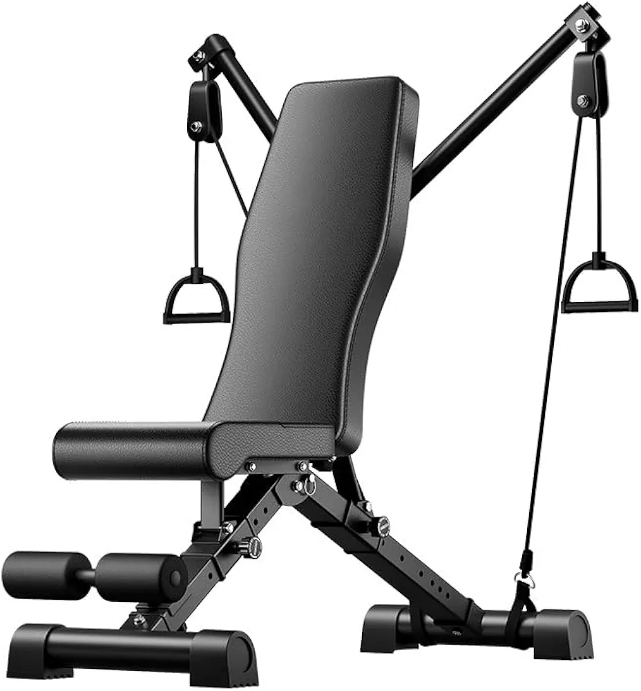 Adjustable Weight Bench for Full Body Workout, Preacher Curl Bench with Exclusive Cantilever Design, Foldable Bench Press Bench of Home Gym Strength Training, Incline Decline Flat Utility Workout Bench with Quick Folding& Fast Adjustment,Roman Bench 1100 lbs for Home Gym