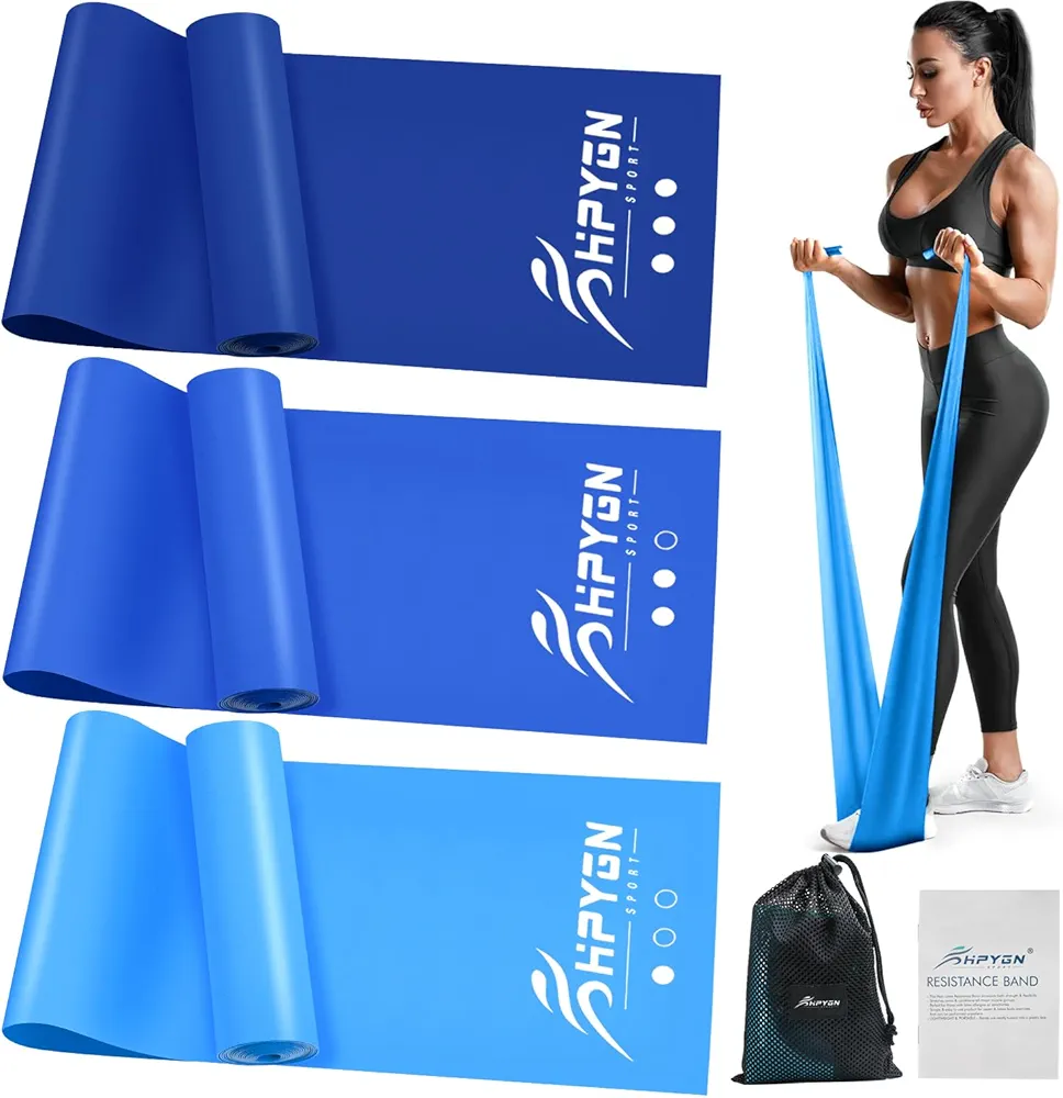 Resistance Bands, Exercise Bands, Physical Therapy Bands for Strength Training, Yoga, Pilates, Stretching, Stretch Elastic Band with Different Strengths, Workout Bands for Home Gym