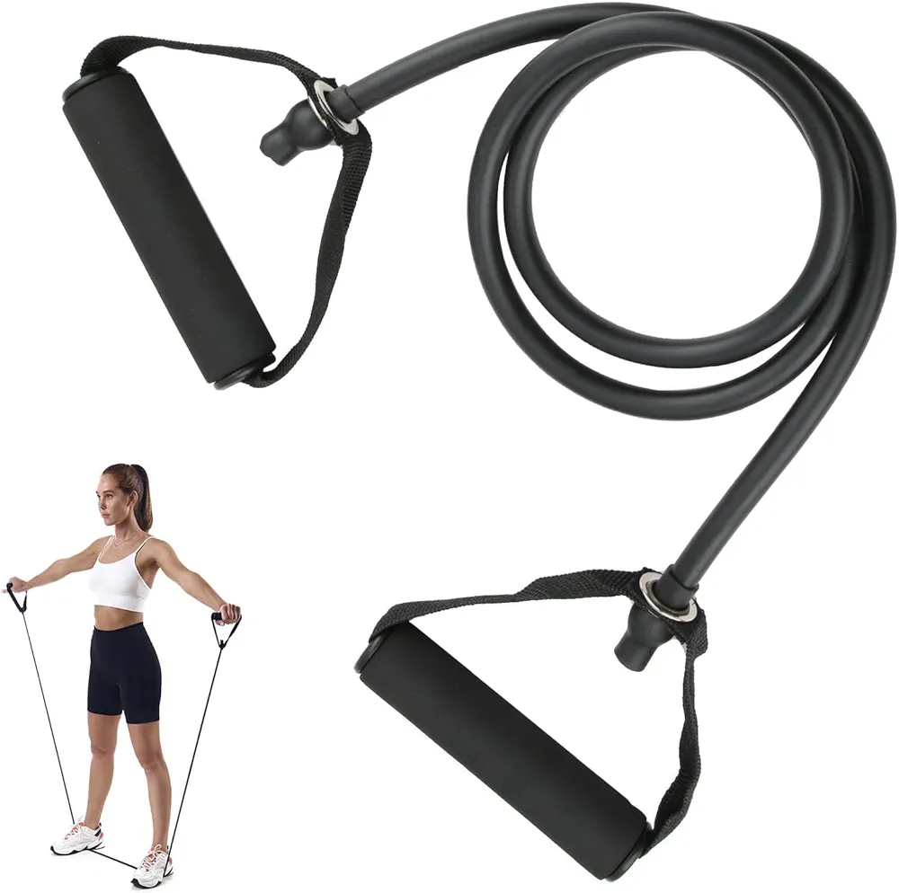 Resistance Bands with Handles, Easy Hold Working Out Exercise Bands, Comfortable Workout Accessory for Men Women Strength Training Muscle Shaping Physical Therapy Home (30LB)
