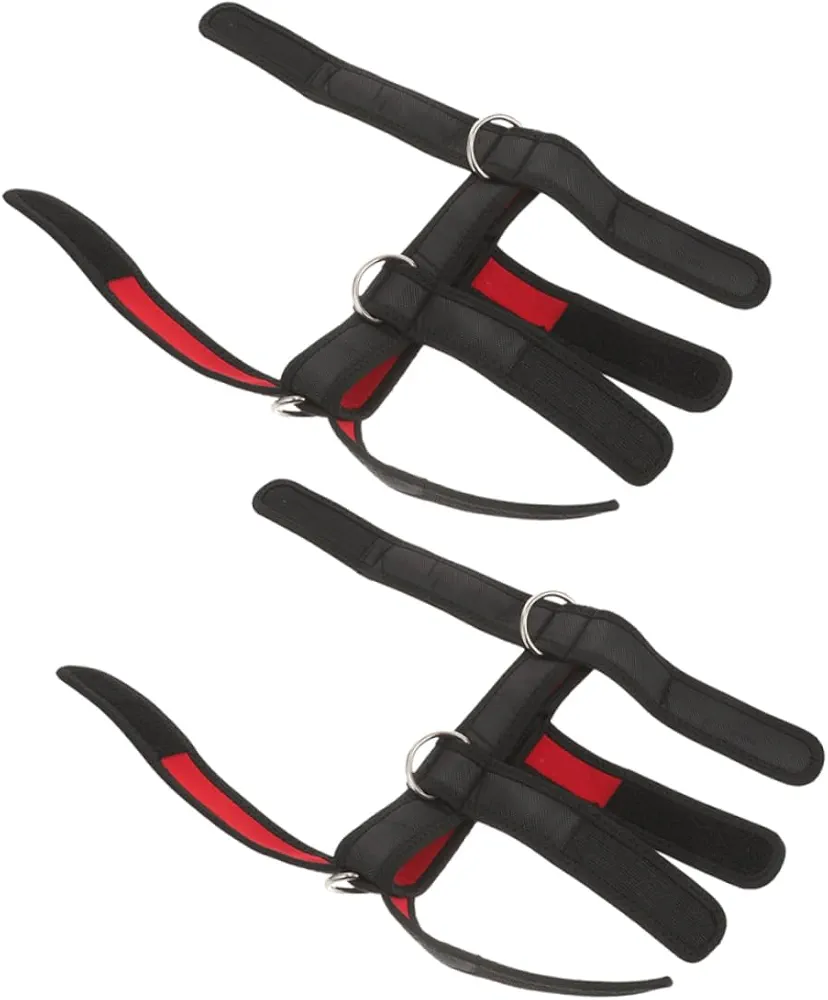 2pcs Padded Neck Exercise Harness for Weight Lifting Adjustable Head Neck Trainer for Strength Size Fits All