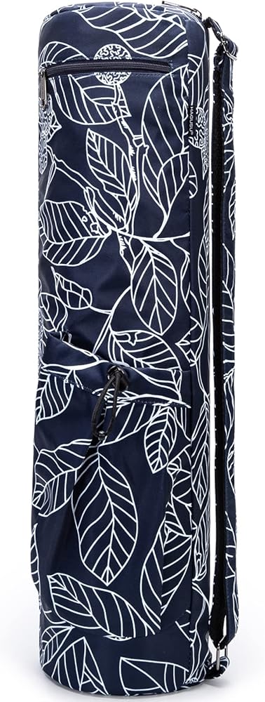Yoga Mat Bag, Waterproof Yoga Bags and Carriers for Women Men with 2 Multi-Functional Pockets, Full-Zip Exercise Yoga Gym Bag Mat Carry Bag with Adjustable & Breathable Shoulder Strap