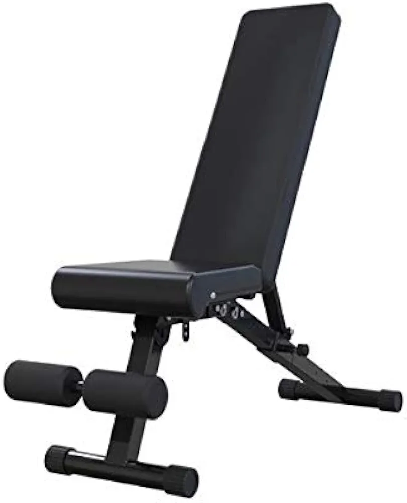 Adjustable Fitness Foldable Dumbbell Bench for Home Multi-Function Black