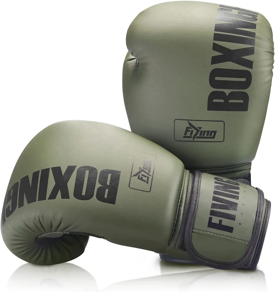 FIVING Pro Style Boxing Gloves for Women, PU Leather, Training Muay Thai,Sparring,Fighting Kickboxing,Adult Heavy Punching Bag Gloves Mitts Focus Pad Workout for Ladies