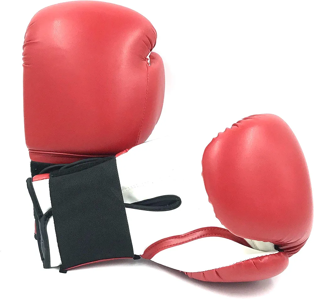 Boxing Gloves Red Kickboxing, Grappling, Fighting, Muay Thai Training Boxing Bag Gloves, Punch Bags and Focus Pads Punching Plain-Blank Vinyl Gloves No Logo