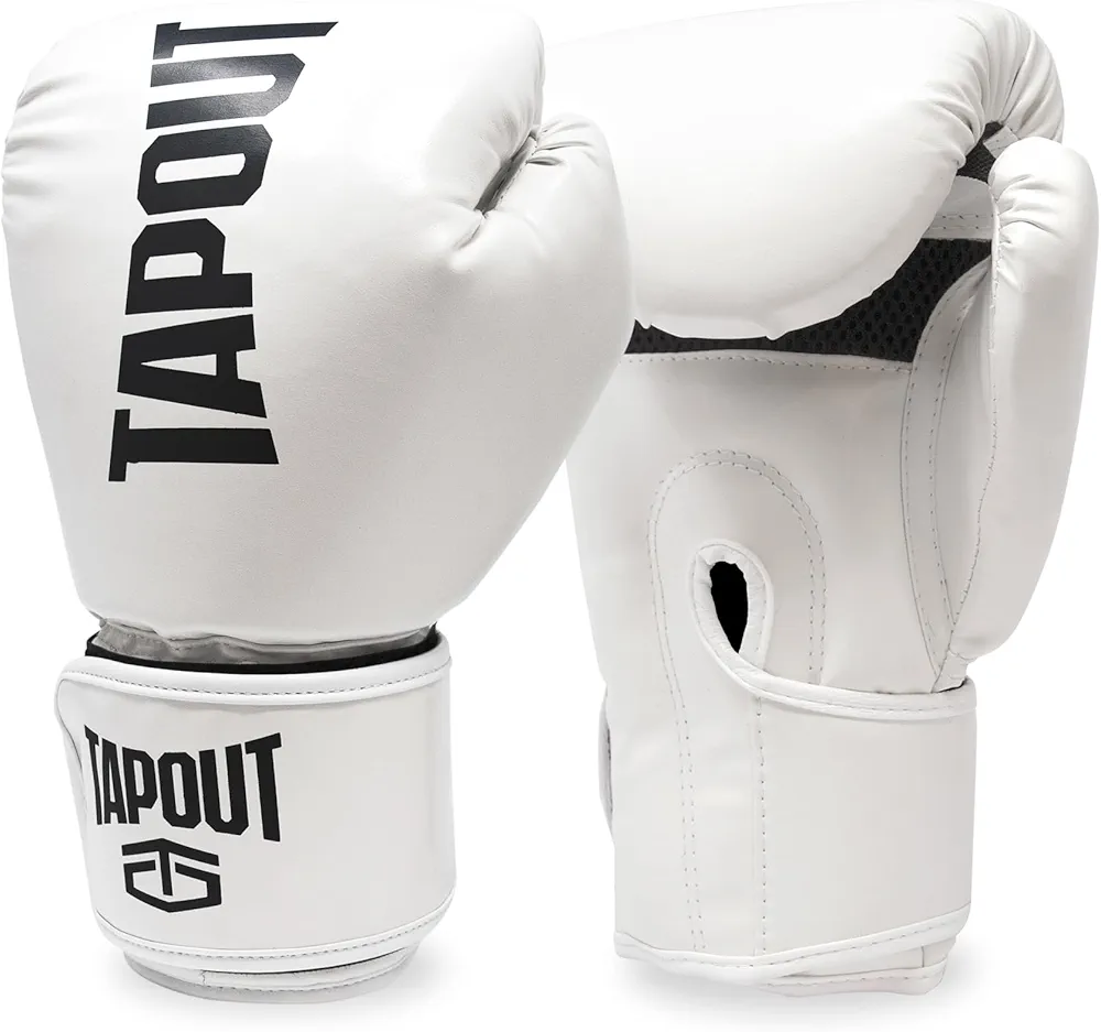 TAPOUT Boxing Gloves with Breathable Mesh Palm for Men and Women in Training, Muay Thai, Kickboxing, Sparring, and MMA