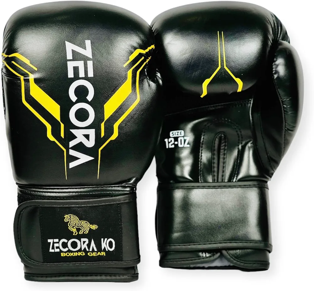 Boxing Gloves Men Women, Pro Training Sparring, PU Leather Muay Thai MMA Kickboxing, Adult Heavy Punching Bag Gloves Mitts Focus Pad Workout, Ventilated Palm
