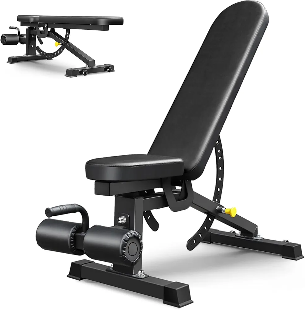 Adjustable Weight Bench for Home Gym, 800LBS Weight Bench, Exercise Workout Bench, Multi-Purpose Workout Bench for Bench Press,Incline,Flat,Decline,Sit Up Full Body Strenth Training