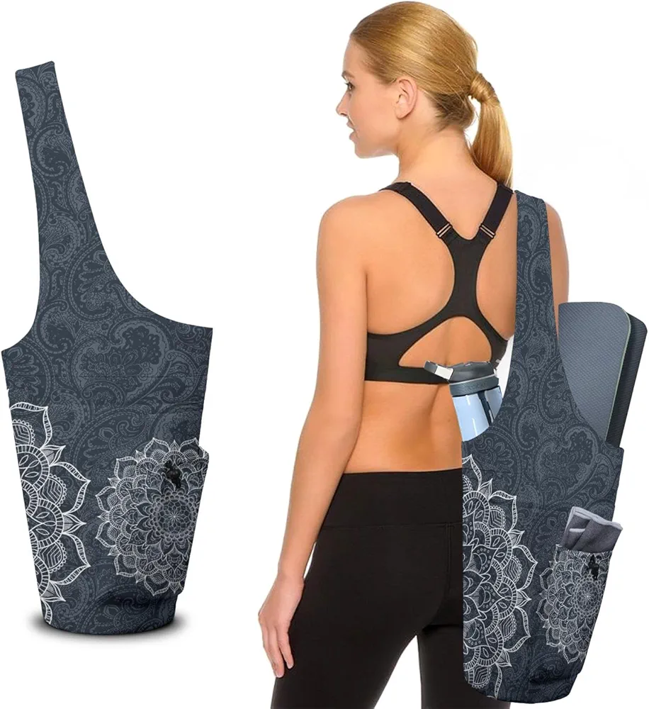 Yoga Mat Bag for Women with Large Side Pocket