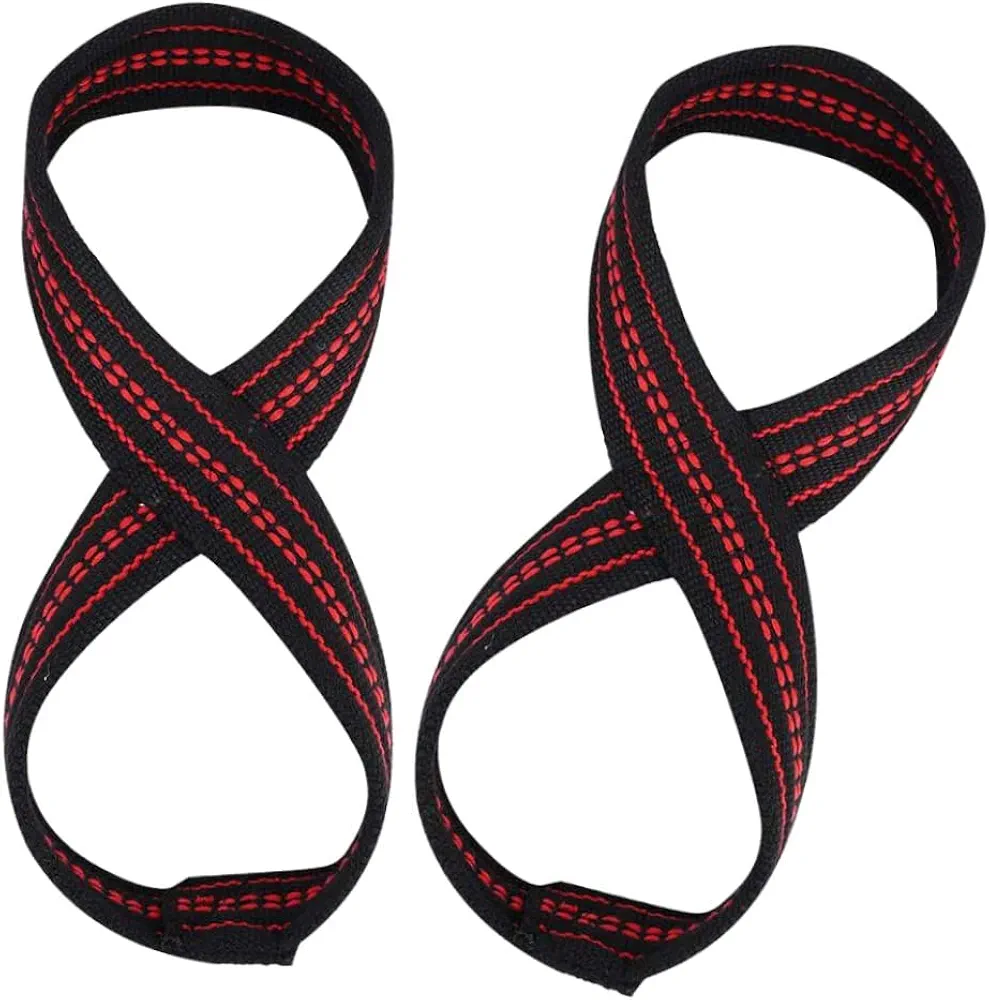 Weight Lifting Straps Figure 8 Heavy Duty Deadlift Straps Wrist Support Fitness Grips S 2PCS Figure 8 Straps