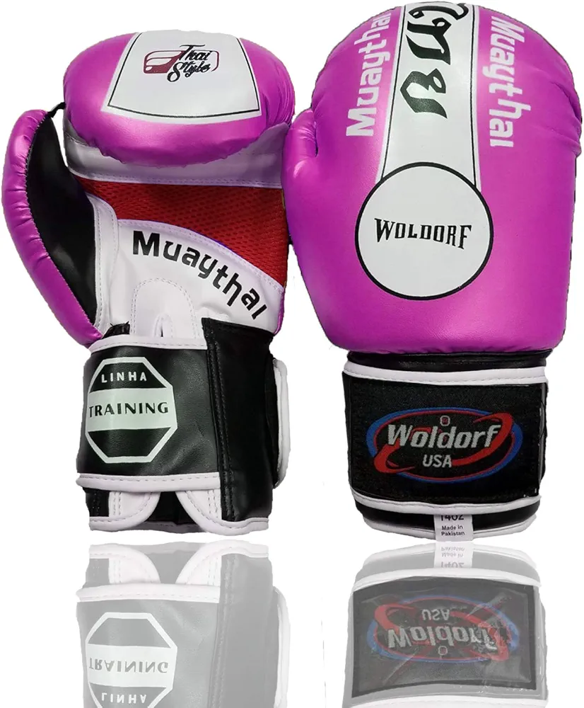 Professional Boxing Gloves Muay Thai MMA Training Leather Mitts for Heavy Fighting Sparring Ego Gloves for Punching Bag Thai Pad Focus Pads Double End Ball Punching and Grappling Dummy