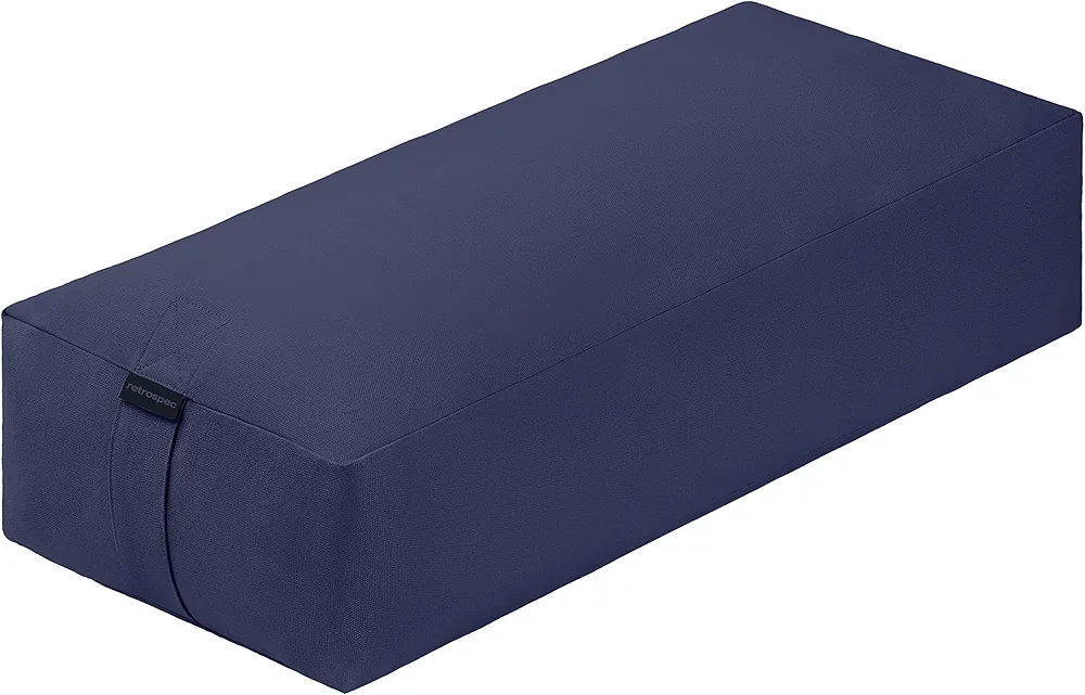 Retrospec Retrospec Sequoia Rectangular Yoga Bolster Pillow - Meditation Cushion for Yoga Practices - Includes Machine Washable 100% Cotton Cover & Durable Carry Handle