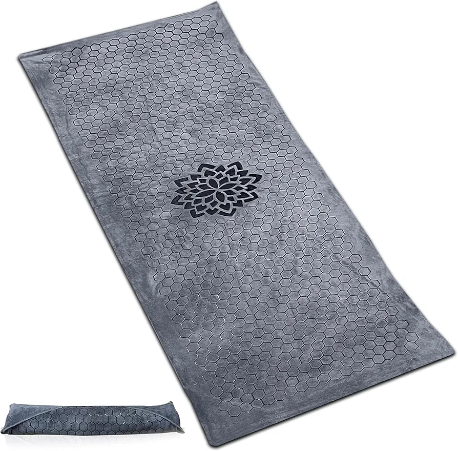 Hot Yoga Mat Towel - Yoga Mat Non Slip w/Honeycomb Design | Easy to Carry Hot Yoga Towel | Perfectly Sized Non Slip Yoga Mat 73” x 26” | Soft & Durable Hot Yoga Towels