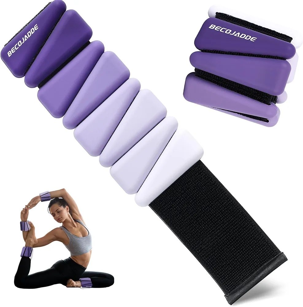 Wrist Weights for Women At Home Ankle Weights Set of 2 (1 lb/2 lbs Each) Adjustable Weighted Wristbands Arm Leg Weights for Women Men Suitable for Walking Swimming Running Pilates Yoga Gym