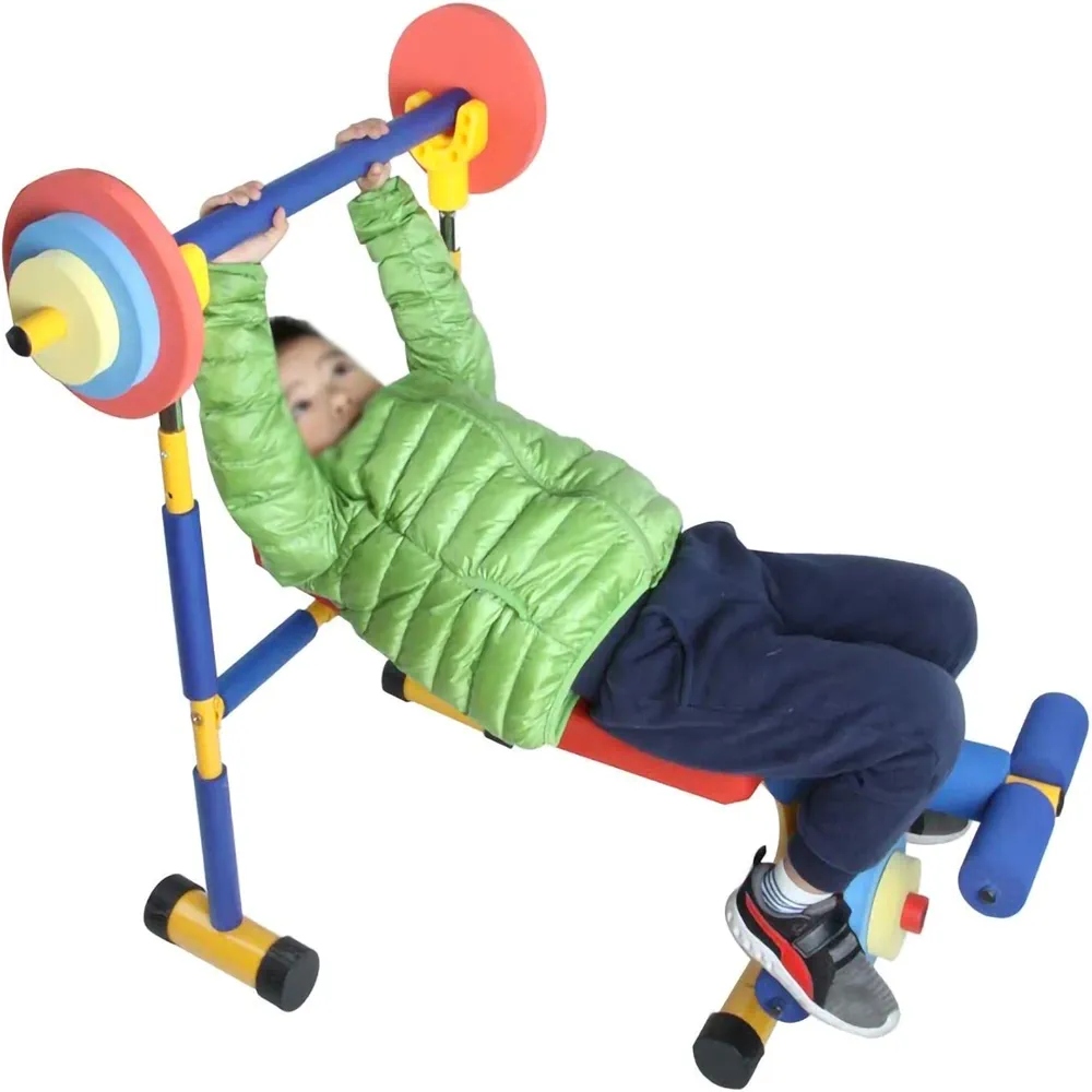 Adjustable Weight Bench for Full Body Workout, Fun and Fitness Kids Exercise Equipment,Multifunctional Workout Equipment, Workout Equipment for Home Gym