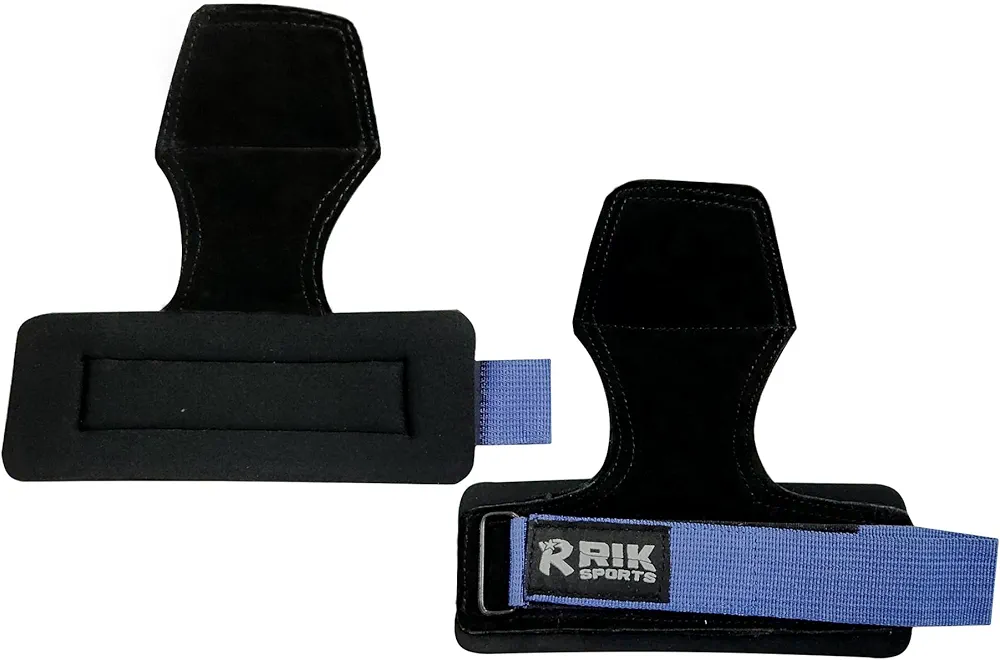 Leather Weightlifting Wrist Straps with Neoprene Padding - Adjustable Non-Slip Deadlift Straps for Men & Women, Gym Workout, Powerlifting & Pull-Ups