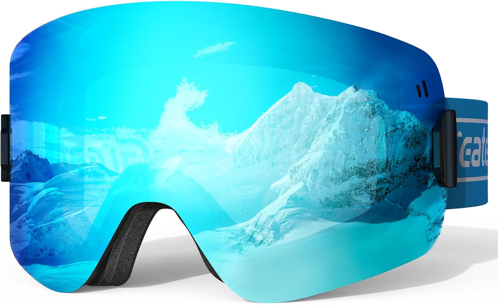 Greatever Ski Goggles, OTG Frameless Snow Snowboard Goggles Cylindrical, Anti Fog UV402 Protection For Men Women Youth Kids