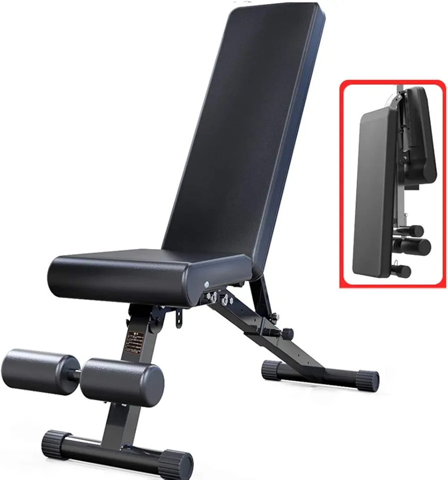 Foldable Incline Abdominal Bench Sit-Up Exerciser Adjustable Bench Abdominal Twister Trainer Workout Equipment Machine Home Gym with Rowing Machine