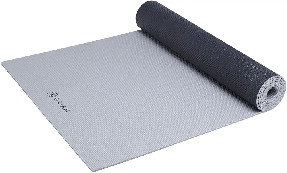 Athletic Yoga Gaiam Athletic Yoga Series dynaMAT Xtra-Wide Mat, Black/Gray, 5mm