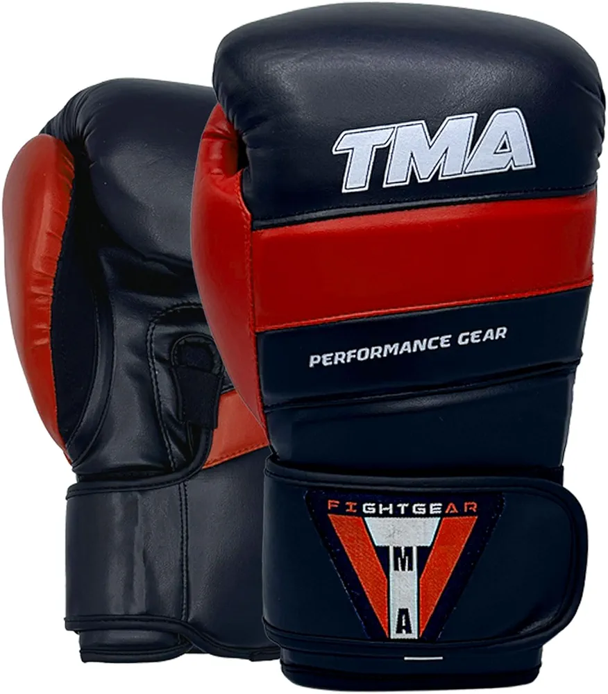 TMA Boxing Gloves for Men and Women Wrist and Knuckle Protection, Dual-X Hook and Loop Closure, Splinted Wrist Support, 5 Layer Foam Knuckle Padding