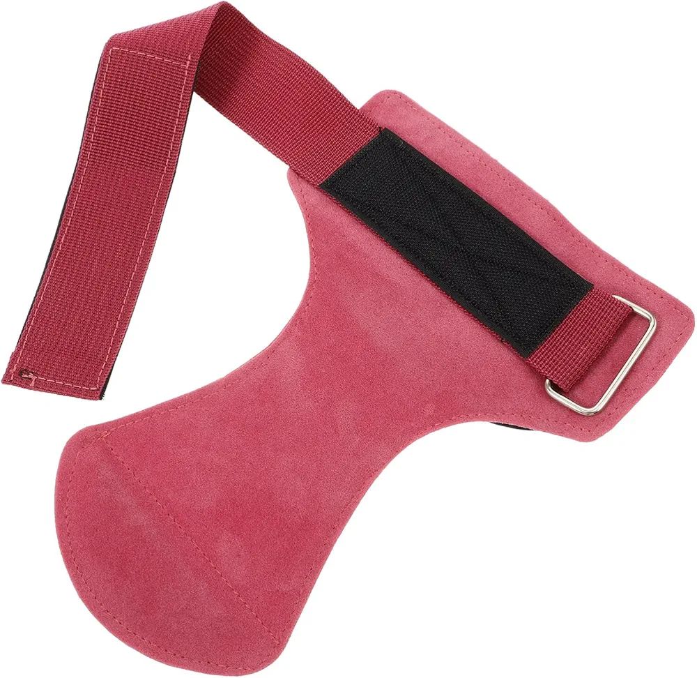 HANABASS Wrist Straps Fitness Weight Lifting Straps Hand Grip Support for Deadlift Powerlifting Pull up Bar Liftups Shrugs (Left Palm) Rosy
