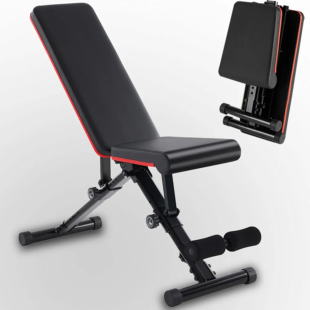 Adjustable Weight Bench for Full Body Workout with Fast Folding, Weight Benches for Home Gym Exercise Bench Fitness Equipment, 800LBS Weight Capacity, Adjustable Backrest with 9 Position