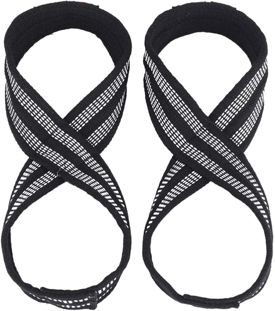 LIOOBO 1 Pair Wrist Straps for Weightlifting Assist Bands Figure 8 Weight Lifting Straps Wrist Wraps Gym Accessories for Women Exercise Band Resistance Belts Fitness Sports Wristband