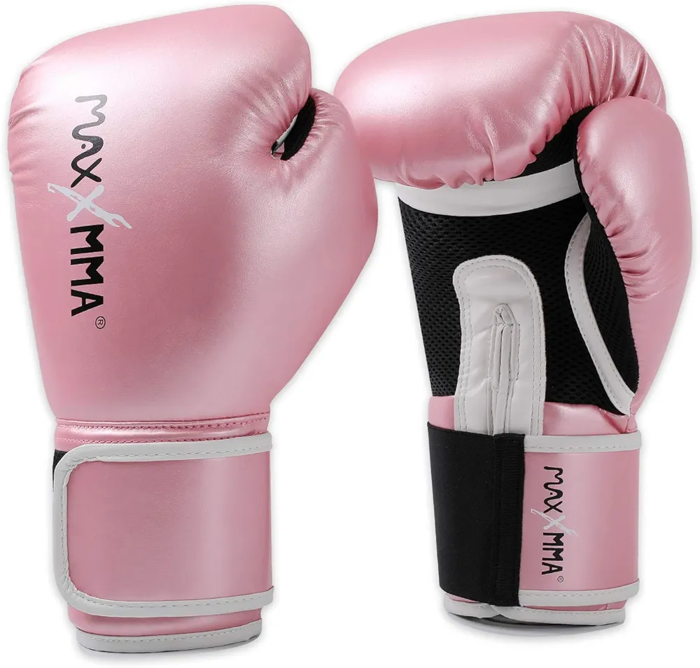 MaxxMMA Pro Style Boxing Gloves for Men & Women, Training Heavy Bag Workout Mitts Muay Thai Sparring Kickboxing Punching Bagwork Fight Gloves