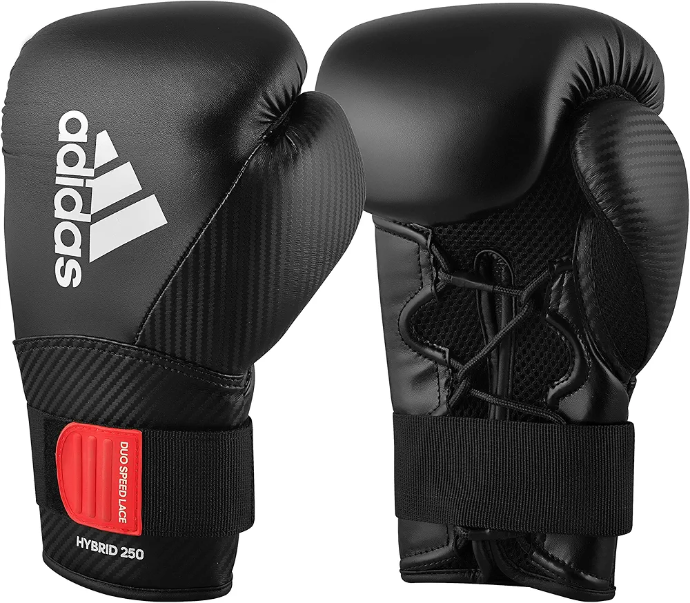 adidas Hybrid 250 Elite Boxing Training Gloves - for Boxing, Kickboxing, MMA, Bag, Training & Fitness - Boxing Gloves for Men, Women & Kids