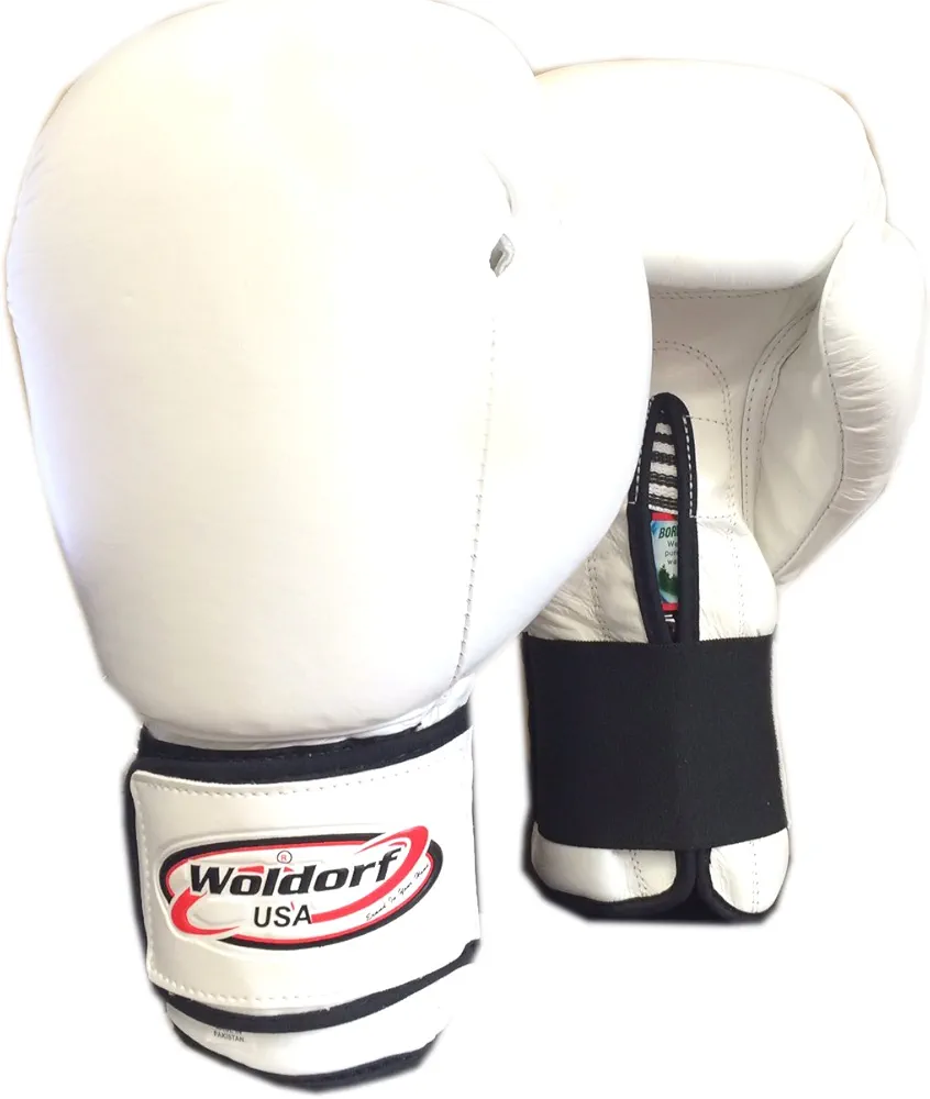 Boxing Gloves in Leather White 10oz Sparring, Grappling, Kickboxing, Fighting Gloves, Muay Thai Training Gloves, Heavy Bag Punching Gloves