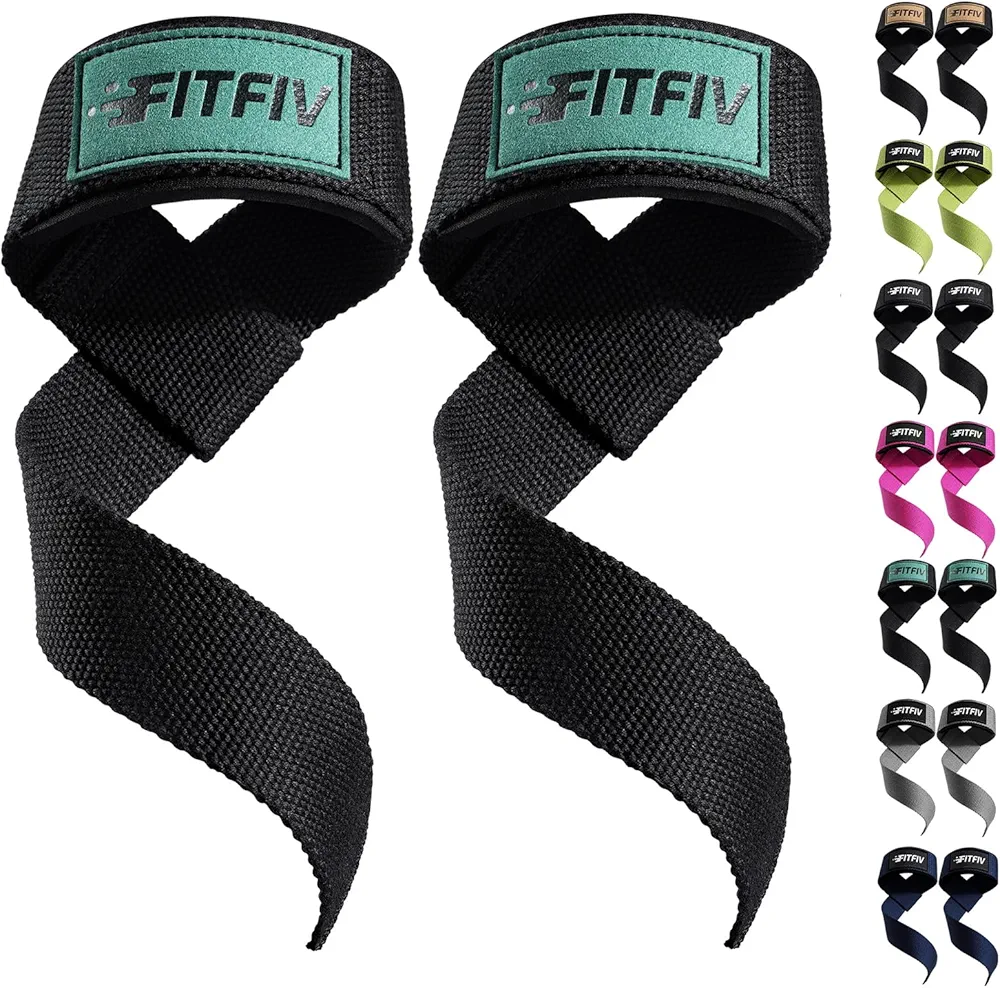 Lifting Straps for Weightlifting, Lifting Wrist Straps for Gym Strength Training, Neoprene-padded Wrist Cushion - Men & Women