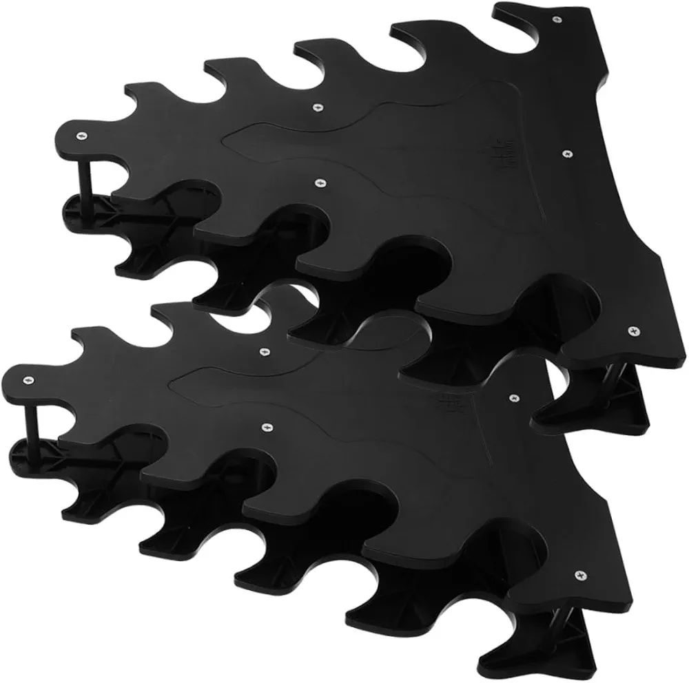 Sosoport 2pcs Storage Rack Dumb Bells Dumbbells Dumbbell Holder Dumbbell Weight Rack Small Weight Rack Floor Bracket for Home Holder for Dumbbell Plastic Dumbbell Bracket Black Pp