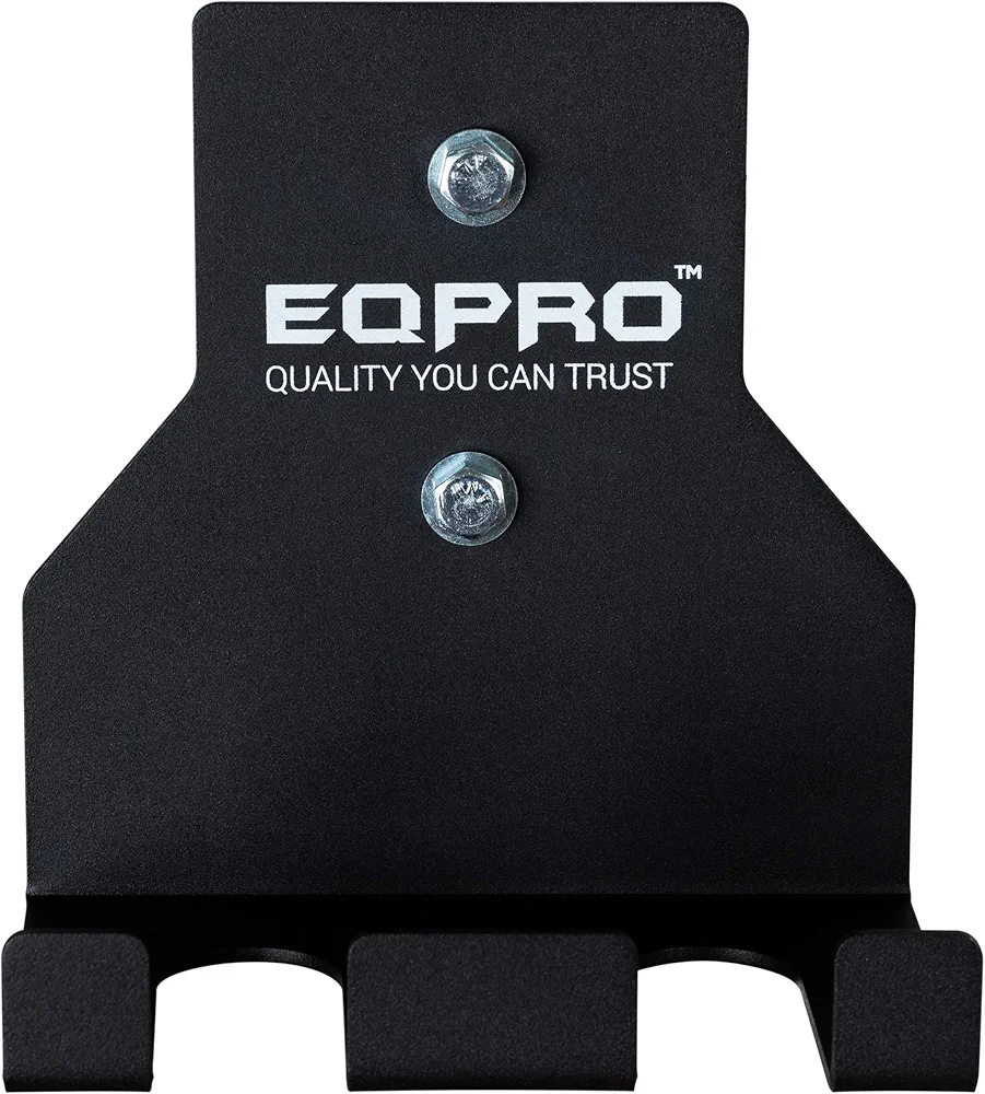 Barbell Hanger Rack - Vertical Olympic Barbell Wall Mount for Home Gym, Fitness Center, and Garage Storage - Barbell Holder - Steel Construction, 300 lbs. Capacity - Black