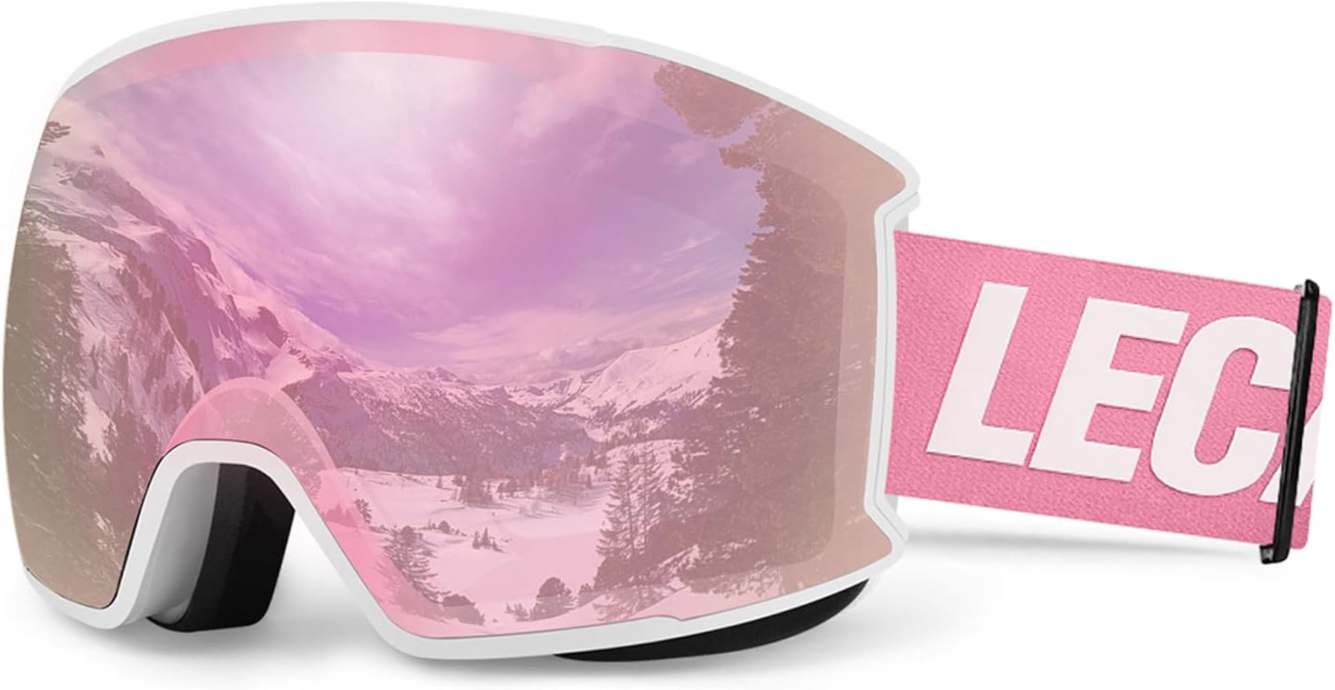OTG Ski Goggles Interchangeable Lens Snow/Snowboard Goggles -100% UV400 Protection for Women Men Adult