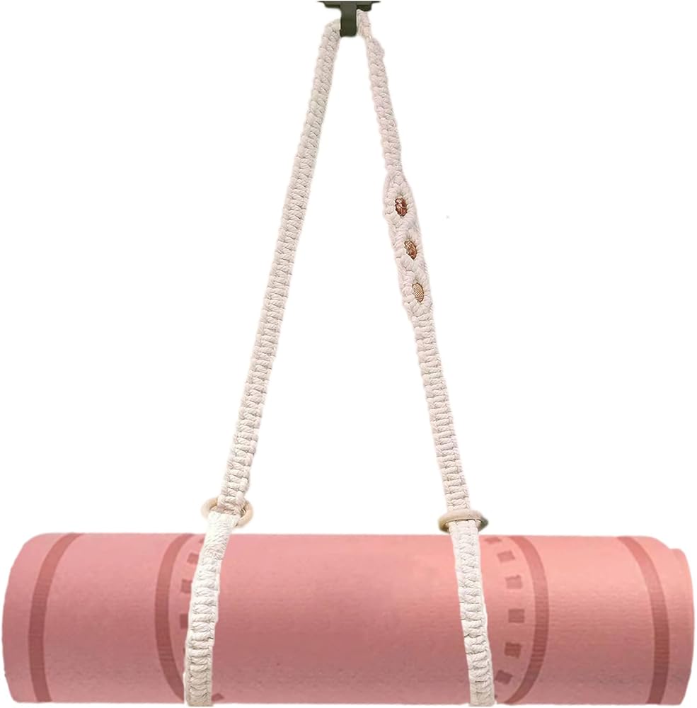 kiido Macrame Yoga Mat Carrying Strap [MAT NOT Included], Hand Woven Multi-Purpose Strap/Carrier