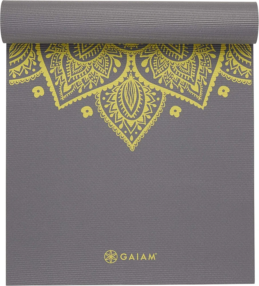 Gaiam Citron Sundial Prem Print Yoga Mat 6 Mm, 1 EA