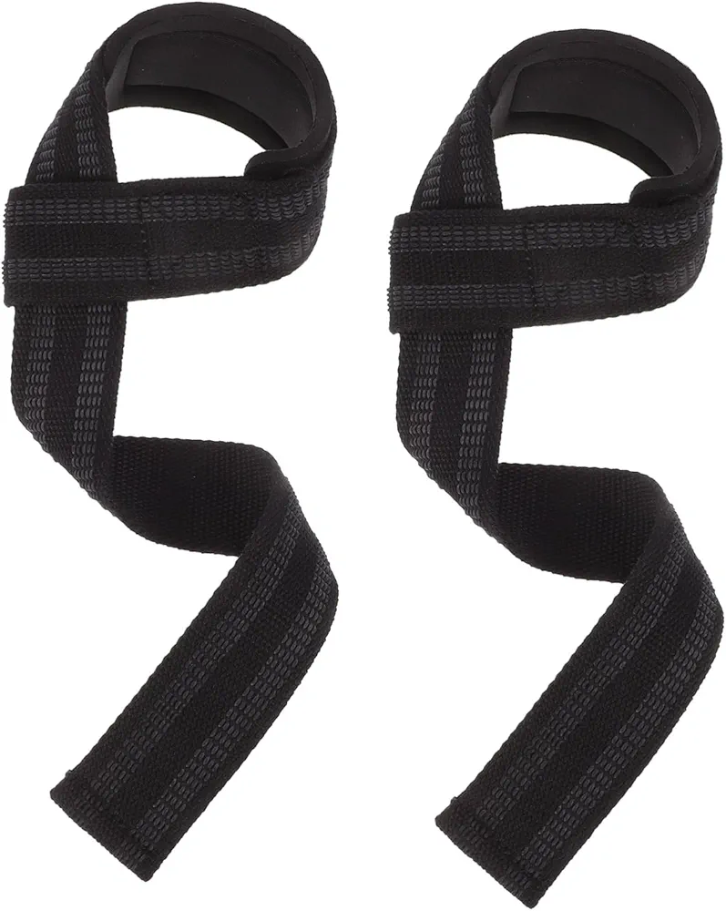 BESPORTBLE 2pcs Weightlifting Wrist Straps Deadlift Grip Strap Fitness Wrist Support Training Wrist Strap Fitness Wrist Protector Workout Wrist Protector Training Grip Strap Polyester Black