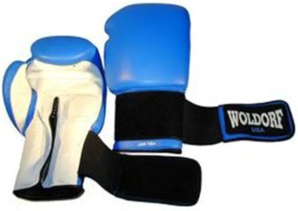 Boxing Gloves in Leather Blue 10oz Sparring, Grappling, Kickboxing, Fighting Gloves, Muay Thai Training Gloves, Heavy Bag Speed Punching Gloves