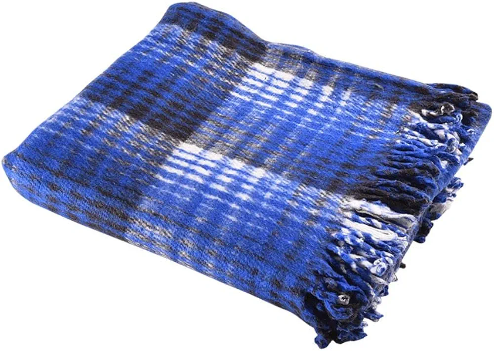 Hugger Mugger Recycled Plaid Yoga Blanket - Use as a Yoga Prop, Made From Recycled Materials, Very Soft, Supportive, Extra Thick, Warm and Cozy