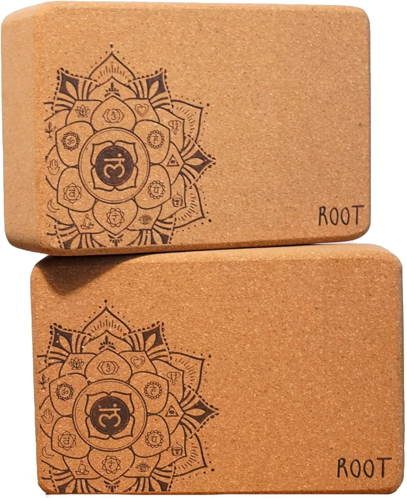 Ultimate Eco-Friendly Yoga Blocks | Premium Portuguese Cork Bricks | Set of One or Two Cork Yoga Blocks | 2 pack or Single Block | High Density, Non-Slip, Natural Material | Great for Travel | Moisture-Proof | Better Support, Balance & Comfort | Ideal for Yoga, Pilates and Stretching