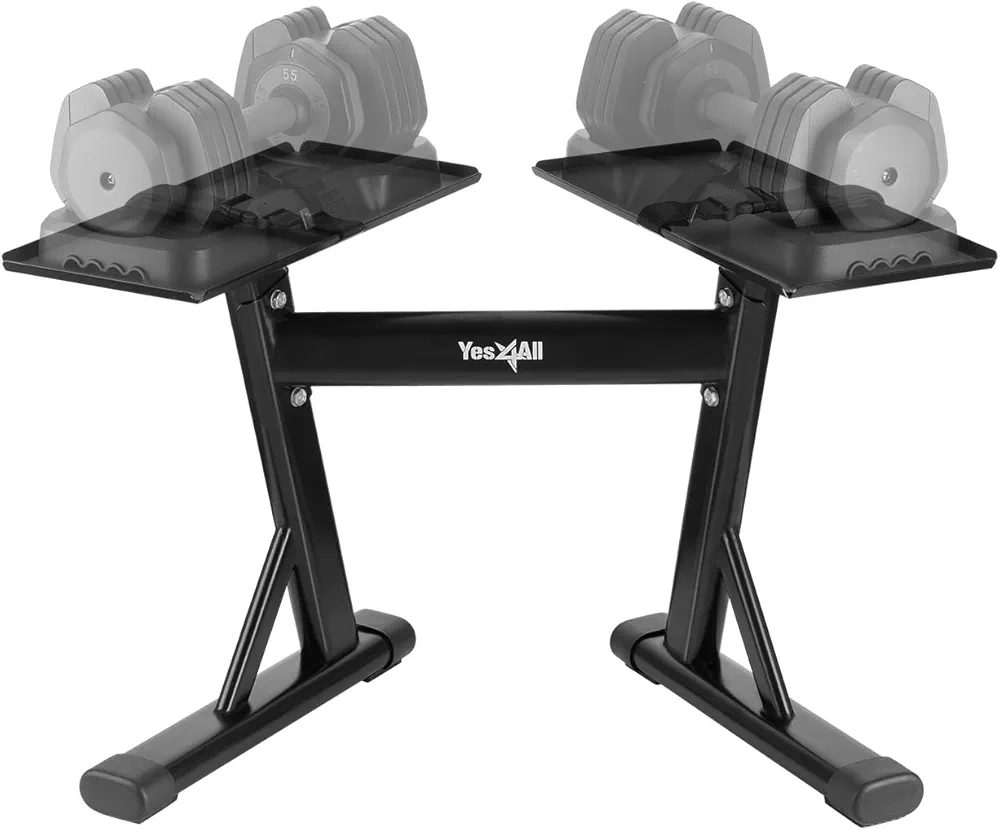 Yes4All Stand for Adjustable Dumbbells up to 160 Pound, Dumbbells Spotter Stand, Dumbbells Rack & Weight Rack with Strap, Convenience & Safety, Easy Storage, Use Expandable Dumbbells